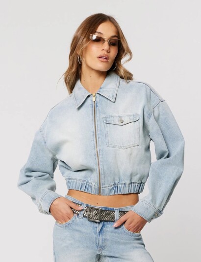 ABRAND Push It Bomber Stella Stella   Blue   XXS