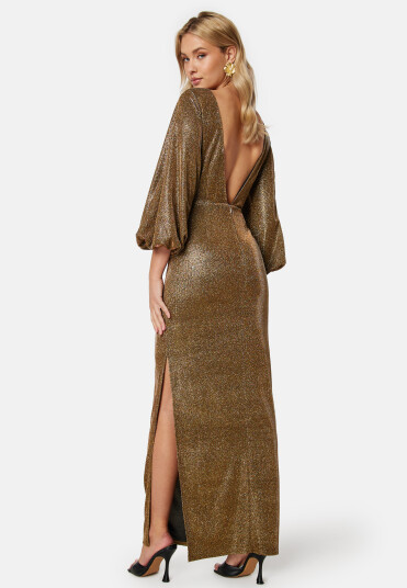 Bubbleroom Occasion Liise Sparkling Gown Gold-coloured / Black 44