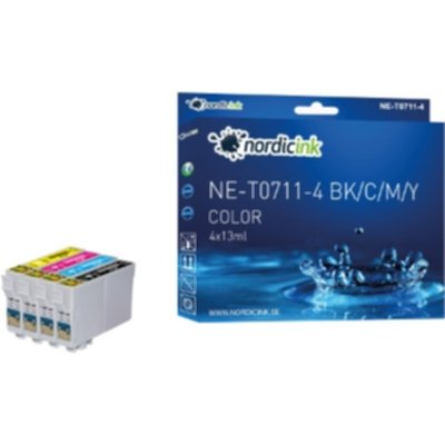 Nordicink Paket: svart, cyan, magenta, gul DT0715N