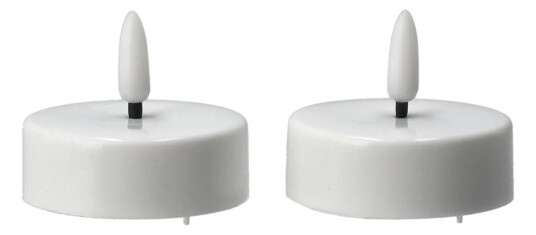 Scandi Essentials Bright telys LED Ø 5,8 cm 2-pakning White Scandi Essentials Bright telys LED Ø 5,8 cm 2-pakning White
