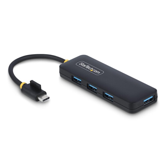 StarTech  4 Port USB C Hub 5Gbps USB C to 4x USB A Bus Powered hub 4 ports USB hub USB 3.2 4 porter Svart H5C4A USB HUB