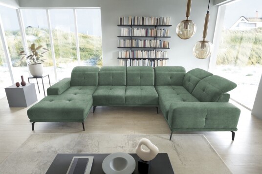 Hagglund Hjørnesofa m. Divan Lysegrønn