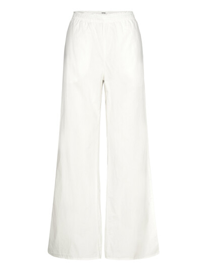 Monki Wide Leg Cotton Poplin Pyjama Trousers - White - M Monki Wide Leg Cotton Poplin Pyjama Trousers - White - M