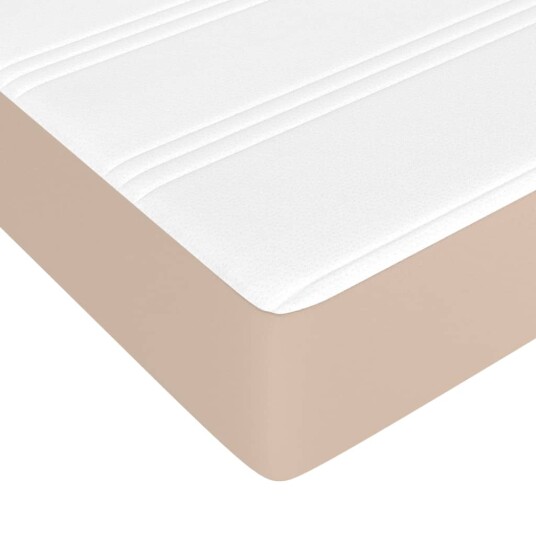 Madrass med pocketfjær cappuccino 80x200x20 cm kunstlær 347687 Madrass med pocketfjær cappuccino 80x200x20 cm kunstlær 347687