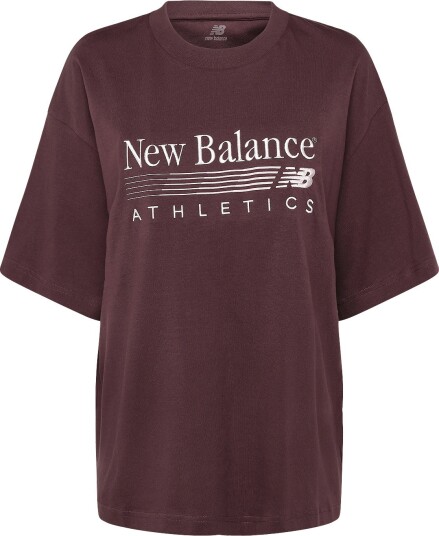New Balance Trackside Oversized T Shirt   CHERRY LEATHER   S