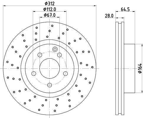 Bremseskive HELLA 8DD 355 127-941