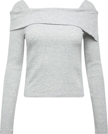 Mango Teen Cotton Turtle Neck Sweatshirt LT PASTEL GREY L