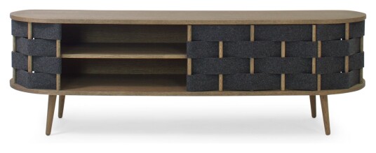 Njordec Felt TV-bord, Røkt Eik, B:160 Unoliving
