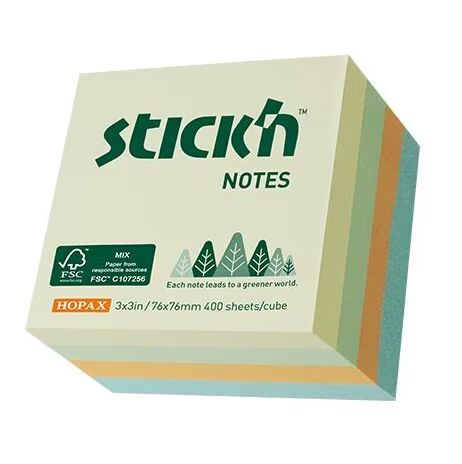 Notiskube FSC 76x76 mm Stick'n Notiskube FSC 76x76 mm Stick'n