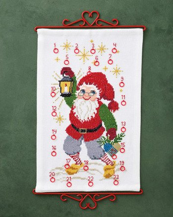 Permin Broderisett Nisse med Lykt 32 x 49 cm