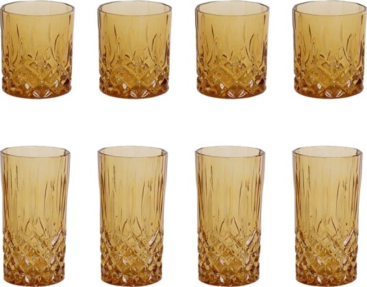 Nova Dynamic Drinkglass Sett 8pk Amber