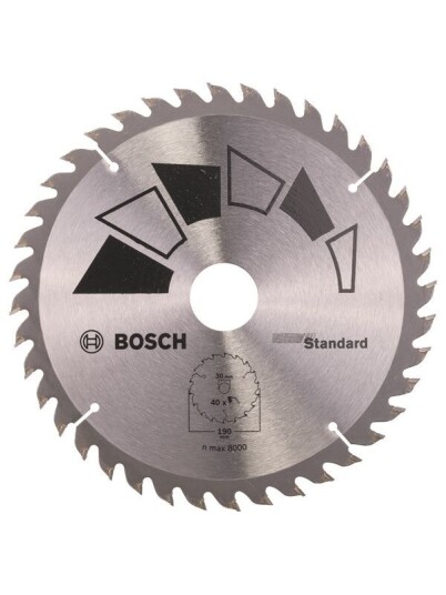 Bosch Sirkelsagblad STANDARD D= 190 mm borediameter= 30 mm T= 40