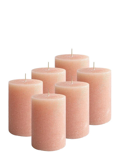 Kunstindustrien Rustic Pillar Candles - Beige - 7X10CM