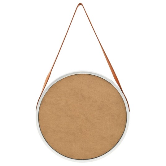 vidaXL Veggspeil med stropp 50 cm sølv vidaXL Veggspeil med stropp 50 cm sølv