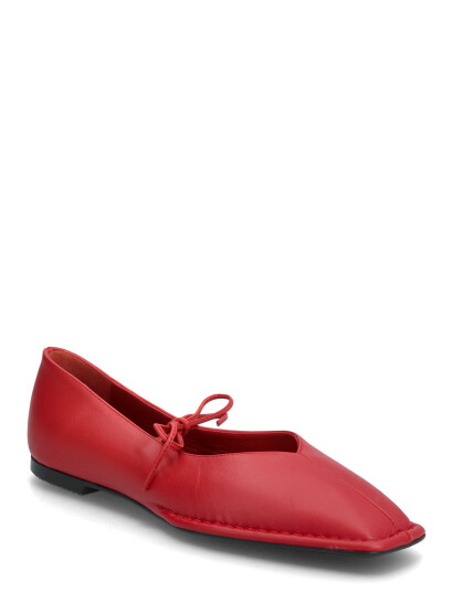 ALOHAS Sway Red Leather Ballet Flats Red 38