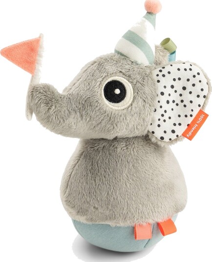 Done by Deer Tumbler Activity Toy Elphee Colour Mix Grey Ø 9X H 21CM Done by Deer Tumbler Activity Toy Elphee Colour Mix Grey Ø 9X H 21CM