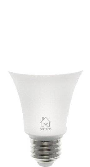 DELTACO LED-lyspære SMART HOME - LED light bulb - E27 - 9 W - warm to cold white light - 2700-6500 K E27 DELTACO LED-lyspære SMART HOME - LED light bulb - E27 - 9 W - warm to cold white light - 2700-6500 K E27