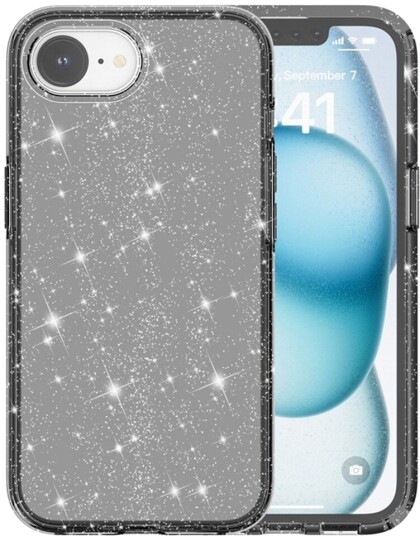 Trolsk Mobildeksel Glitter (iPhone 17e/16e) Svart