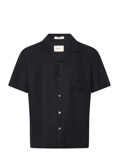 GANT Reg Lyocell Camp Collar Navy XL GANT Reg Lyocell Camp Collar Navy XL