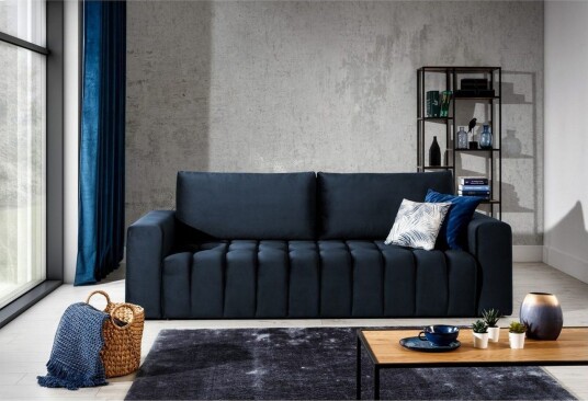 Sofa Eltap Lazaro 247x97x92 cm Monolith 79 Mørk blå