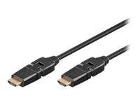 MicroConnect HIGH SPEED - HDMI-kabel - HDMI (hann) til HDMI (hann) - 3 m - 360°-dreiekontakt MicroConnect HIGH SPEED - HDMI-kabel - HDMI (hann) til HDMI (hann) - 3 m - 360°-dreiekontakt