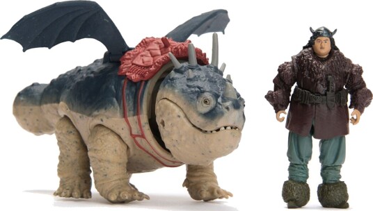 Dragons Deluxe Dragefigur - Gronckle + Fishlegs fra Dragetreneren