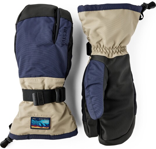Hestra Gauntlet Sr. - 3 Finger Dark Navy/Beige 9