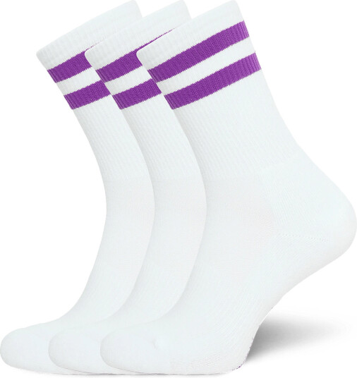Organic Basics | Core Stripe Crew Socks 3 Pack | 43 46