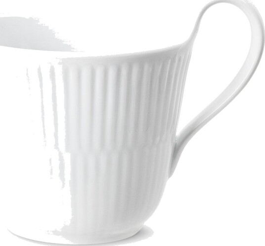 Royal Copenhagen White Fluted kopp med høyt håndtak 25 cl