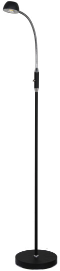 Aneta Lighting JUNO golvlampe svart/krom 5W LED