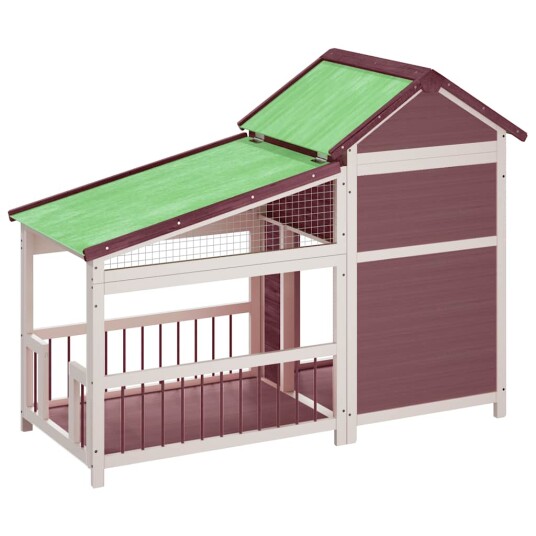 Vidaxl Hundekennel Mocca 143X60.5X109 cm Heltre Furu