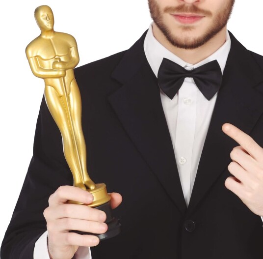 Oscar Inspirert Gullfarget Pokal 34 cm
