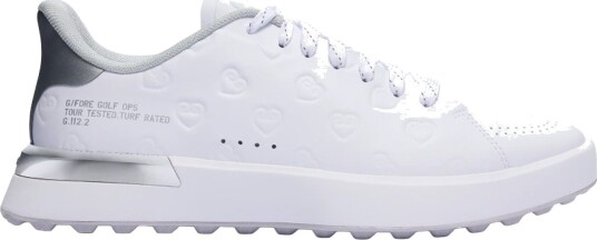 G/Fore G.112 Ebossed Hearts Hybrid Hvit Sølv Golfsko dame Snow Silver G/Fore G.112 Ebossed Hearts Hybrid Hvit Sølv Golfsko dame Snow Silver
