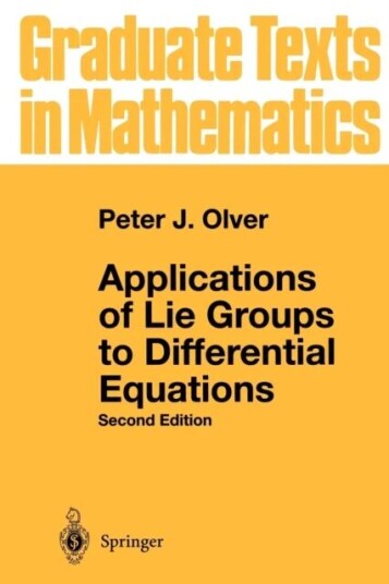 Applications Of Lie Groups To Differential Equations Av Peter J. Olver