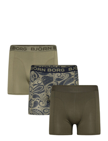 Björn Borg Bamboo Cotton Blend Boxer 3P Khaki green S Björn Borg Bamboo Cotton Blend Boxer 3P Khaki green S