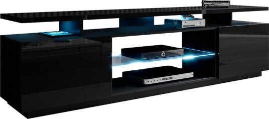 Ceasar TV-benk 180 cm med LED - Svart