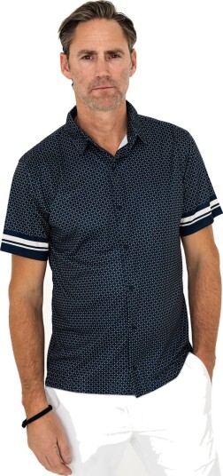 Func Factory Short Sleeve Golf pologenser herre Navy Romb (871) Small