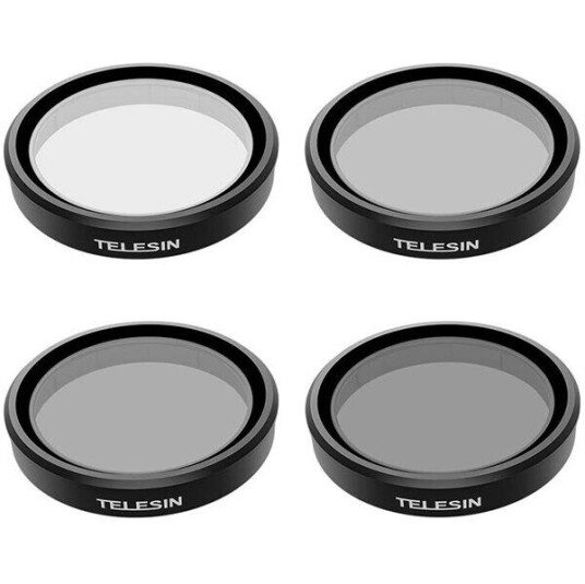 Sett med 4 TELESIN CPL/ND8/ND16/ND32 filtre til DJI Osmo Action 3 / 4 / 5