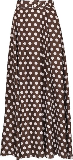 byTimo   Maxi skjørt Striped Organza Maxi Skirt   Brun