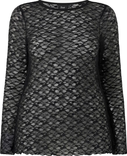 Zizzi Topp Camai L/S Blouse Svart