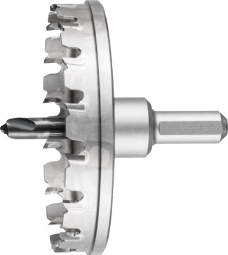 Pferd Tc Hole Cutter Flat Version 8 Mm, Shank Dia. 12 Mm, 7 Cm