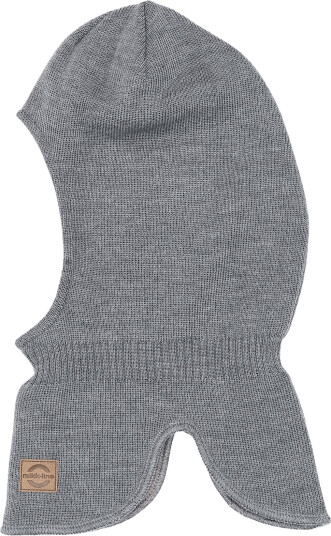 Mikk line Knitted Balaclava W Wool & Windstop Grey 74/80 Mikk line Knitted Balaclava W Wool & Windstop Grey 74/80
