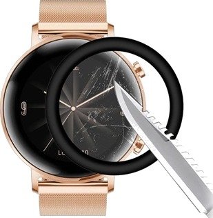 Hat Prince 3D Huawei Watch GT 2 Beskyttelsesglass - 42mm - Svart