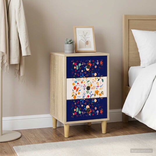 vidaXL Nattbordskap MAINZ Sonoma eik 36 x 33 x 60 cm Konstruert tre