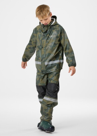 Swedemount Drop Rain Set Jr Camouflage 100 Regnjakker