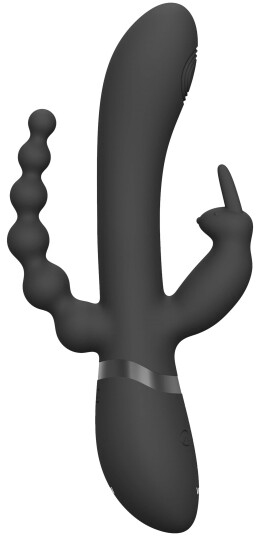 Vive Rini Pulse Wave & Vibrating Double Penetration Rabbit Black