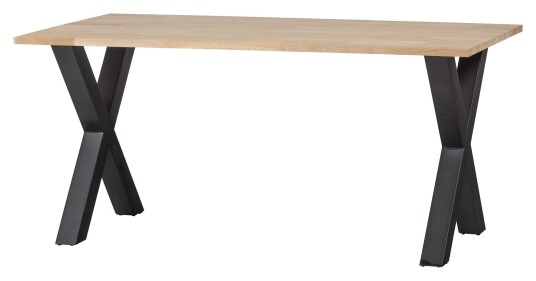 Woood Tablo Spisebord - Ubehandlet eik/X-ben, 160x90 Woood Tablo Spisebord - Ubehandlet eik/X-ben, 160x90