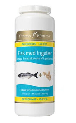 Fitness Pharma Omega 3 med Ingefær 180 Kapslar Fitness Pharma Omega 3 med Ingefær 180 Kapslar