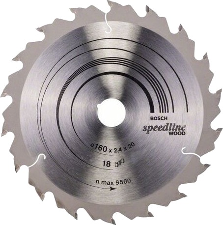 Bosch Speedline Wood Sirkelsagblad 160 mm, 18 Tenner til Tre