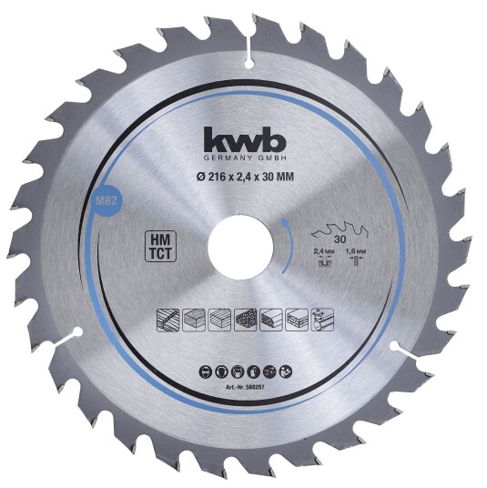KWB Sirkelsagblad, Tct, Medium, Ø160/ø30 Mm, 30 Tenner